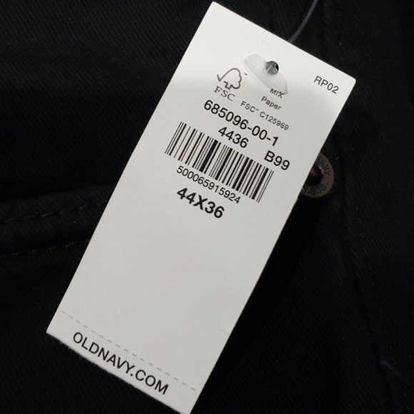 Mens Old Navy Black Straight Leg Jeans - Picture 4 of 5